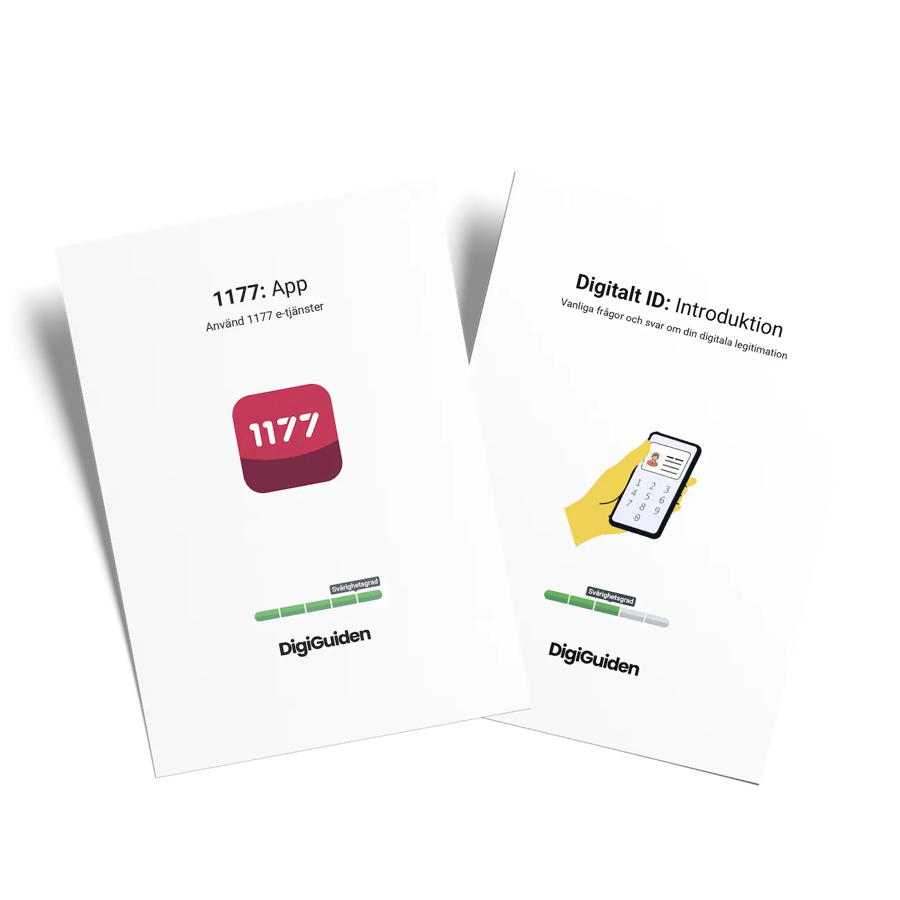 Två stycken guider om 1177 och digital ID.