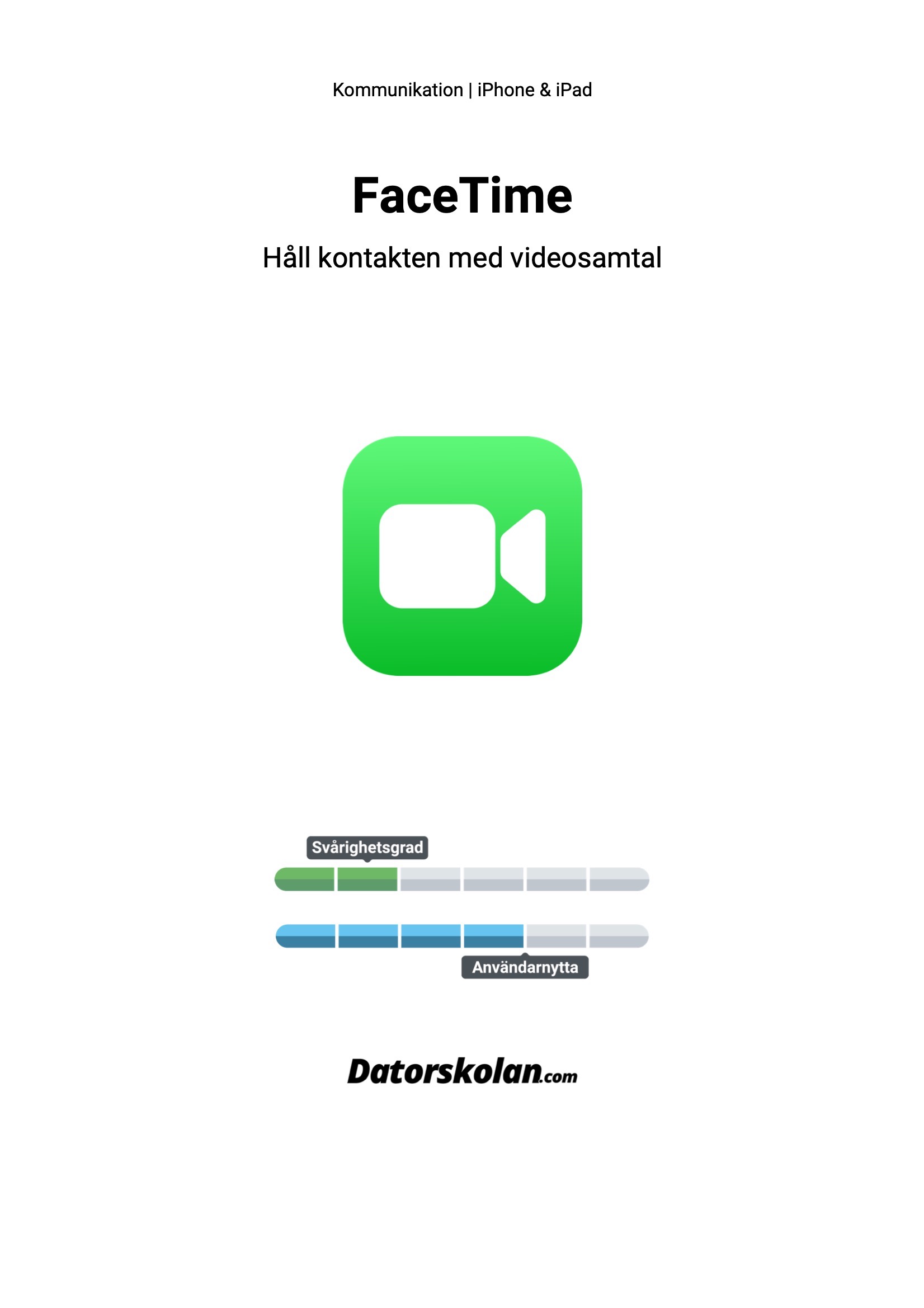 Framsidan av DigiGuiden som handlar om Facetime