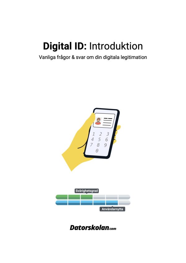 Framsidan av DigiGuiden som handlar om digital identifikation